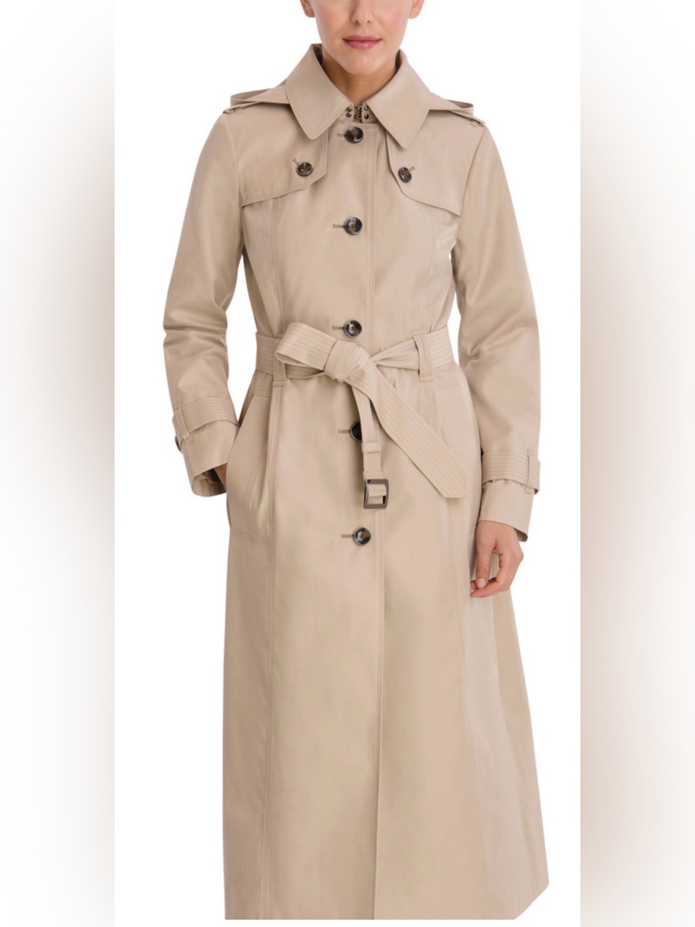 London Fog Maxi Trench w/ hood